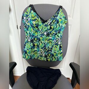 Vibrant Patterned Women's Tankini